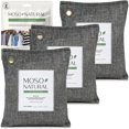 thumbnail image 1 of Bolsa purificadora de aire Moso Natural, 200 g (paquete de 3), carbón de bambú, 1 of 9