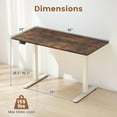 thumbnail image 3 of Costway 48" x 24" Electric Standing Desk with LED Display 2 Memory Height Settings for Home Rustic Brown+White, 3 of 9