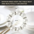 thumbnail image 3 of Dalrosia 20PCS Pearl Napkin Rings, Stretched Pearl Rhinestone Beaded Napkin Ring Holder with Elastic, for Dinner Table, Party Decoration, Wedding Decor, Christmas, Thanksgiving Day, 3 of 7