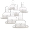 Dr. Brown's Original Wide-Neck Nipple, Level 2 (3m+), 6-Pack