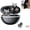 Black, variant on Clip-on Earbuds with Detachable Bow Earrings,Open-Ear Wireless Bluetooth 5.4 Headphones with Mic, Comfortable Fit & 72H Playtime Jewelry-Inspired Headphones for Women Gifts,Sports & Workouts