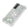 thumbnail image 4 of Funda para Samsung Galaxy S21 5G con Brillo Líquido Flotante, Purpurina, Parachoques y Anillo Giratorio Soporte, 4 of 5