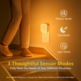 thumbnail image 2 of 2 Pack Plug in Night Light with Motion Sensor & Dusk to Dawn Sensor, 3 Sensor Modes, Dimmable Night Lights Plug into Wall, Auto ON/Off, Amber Nightlight for Kids, Bathroom, Bedroom, Stairs, 2 of 5
