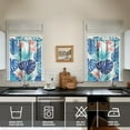 thumbnail image 4 of Kitchen Curtains Set of 3, 27.5x36in Polyester Fabric, Featuring Hawaiian Botanical Leaf and Bloom Patterns, Adds Vibrant Tropical Style to Kitchen or Bathroom, 4 of 4