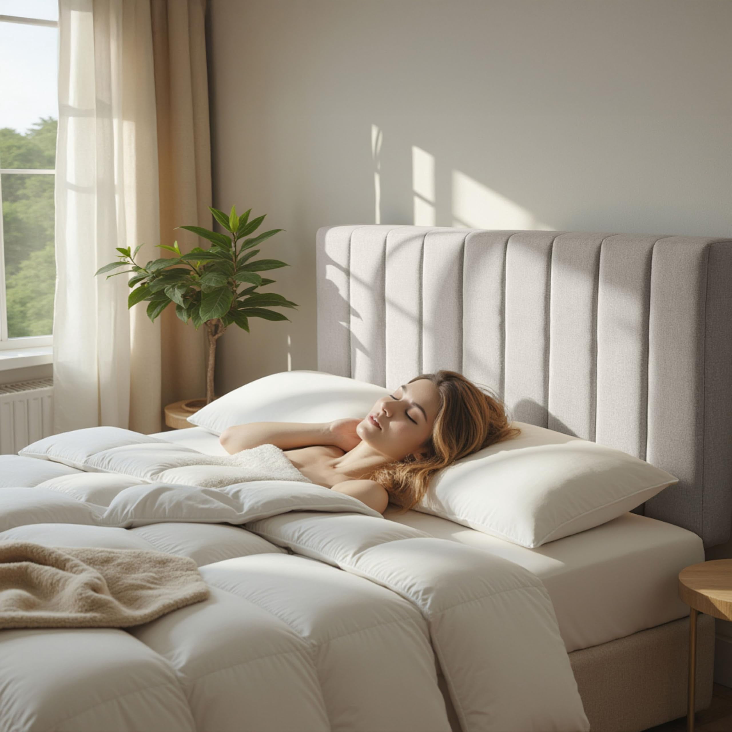 Upholstered Headboard - Easy Assemble Stitched Size Wall Mounted Headboards With 3d Soundproof Panels Peel Stick Floating