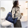 thumbnail image 4 of Stylish Puffer Tote Bag for Women, Soft Waterproof Tote Bag, Plaid Shoulder Bags Quilted Bags Down Padding Handbags, Trendy Shopping Handbags High Capacity, 4 of 5
