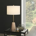 thumbnail image 4 of Evelyn&Zoe Killian 25.5" Modern Metal and Wood Table Lamp with White Drum Fabric Shade, 4 of 7