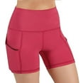 thumbnail image 2 of Women's Biker Shorts High Waist Yoga Workout Gym Running Volleyball Spandex Shorts with Pockets, 2 of 4