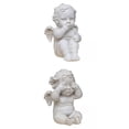 thumbnail image 1 of GUOOL 2x Statue Miniature de Chérubin en Résine Sculpture Décoration Extérieure Ornement, 1 of 6