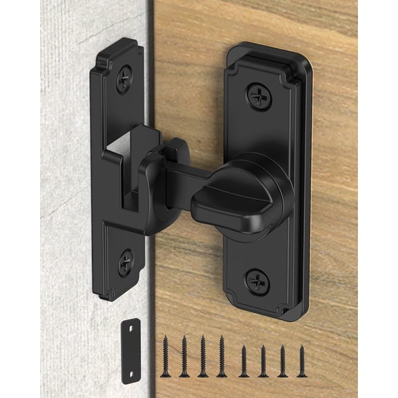 90/180 Flip Screen Door Latch Lock, Black