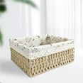 thumbnail image 1 of Pastoral Woven Rattan Storage Basket Detachable Weaving Natural Woven Basket for Beige M, 1 of 6