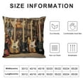 thumbnail image 5 of Leisuo Throw Pillow Cover Guitar Music Musical Instruments Cool Show Square Pillow Case Cushion Cover for Home Car Decorative white, 5 of 5