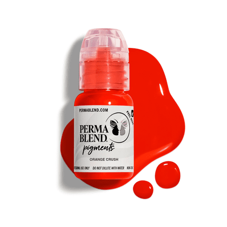 Perma Blend Permanent Makeup for Modifying Colors, Used for All Permanent Makeup Procedures - Orange Crush 1/2oz