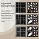 thumbnail image 4 of Organizador Almacenamiento Zapatos Calzado Plegable Contenedor Tela Con Tapa Transparente Los Divisores Ajustables Se Adaptan A Hasta 14 Pares para Deporte Sandalias, 4 of 8