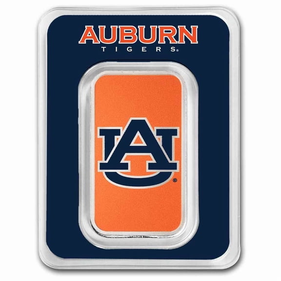 Auburn University 1 oz Silver Colorized Bar (in TEP)