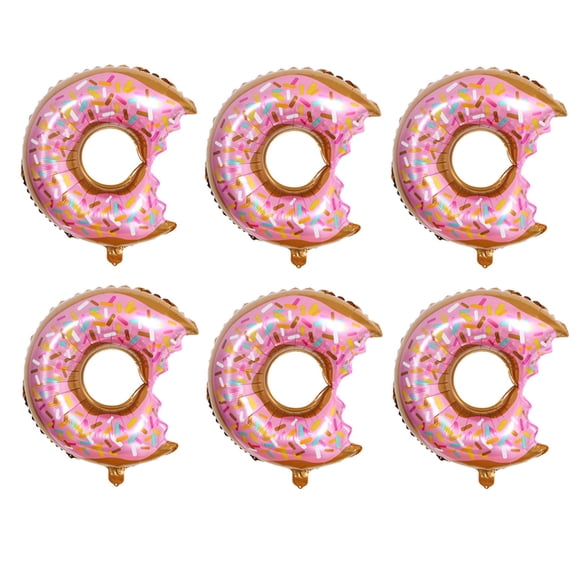 pdqouc 6 Pcs Big Donut Foil Balloons Large Mylar Balloon Giant For Birthday Party Decorations Practical Party Decor Supplies