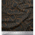 thumbnail image 1 of Soimoi Gray Rayon Fabric Omlet & Bread Slice Food Print Fabric by Yard 42 Inch Wide, 1 of 3