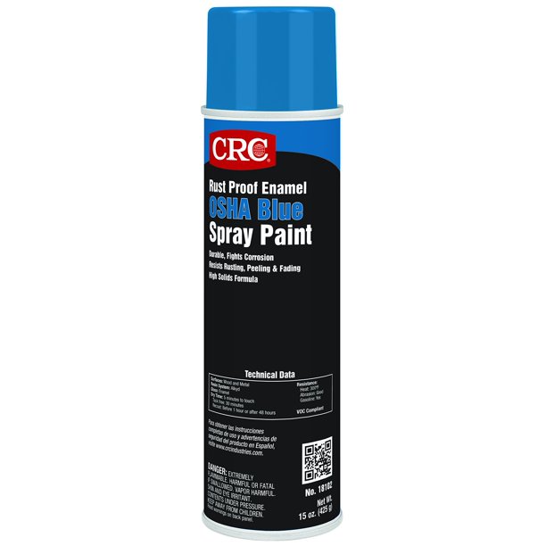 CRC Industries 18102 Rust Proof Enamel Spray Paint Aerosol Can 20 oz OSHA Blue
