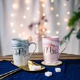 thumbnail image 3 of Jumway Mr And Mrs Tazas De Café – Regalos De Boda Para Novia Y Novio – Regalos Para Despedida De Soltera, Compromiso, Boda Y Aniversario De Parejas Casadas – Tazas De Mármol De Cerámica 14 Oz Rosa, 3 of 9