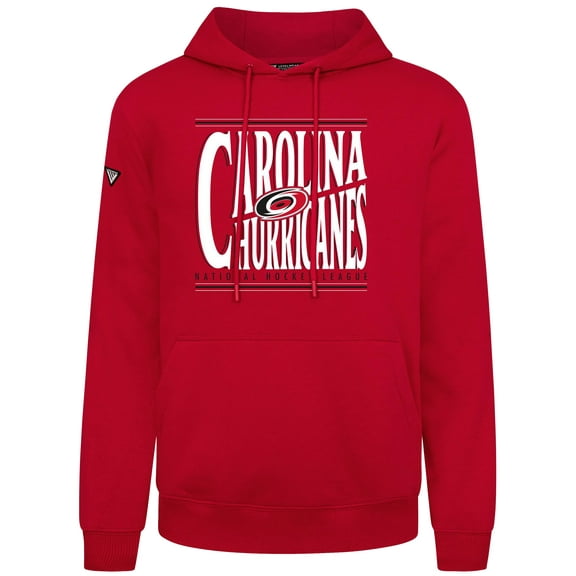 Men's Levelwear  Red Carolina Hurricanes Podium Powerhouse Pullover Hoodie