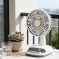thumbnail image 1 of Rewenti Candy Color Mini Desktop Fan Usb Rechargeable, Small Desk Fan for office Home Summer Cooling Gift, 1 of 5