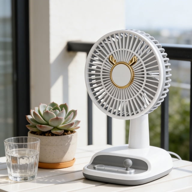 Rewenti Candy Color Mini Desktop Fan Usb Rechargeable, Small Desk Fan for office Home Summer Cooling Gift