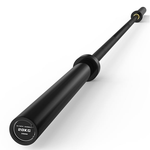 ROALW Olympic Barbell, 2-inch Weight Bar for Strength Training. 7ft Olympic Bar, 1000lb Plus Capacity, Chrome/Zinc Plating, knurled Grip for Bench Press Deadlift Squat, Black, 1,000 lb