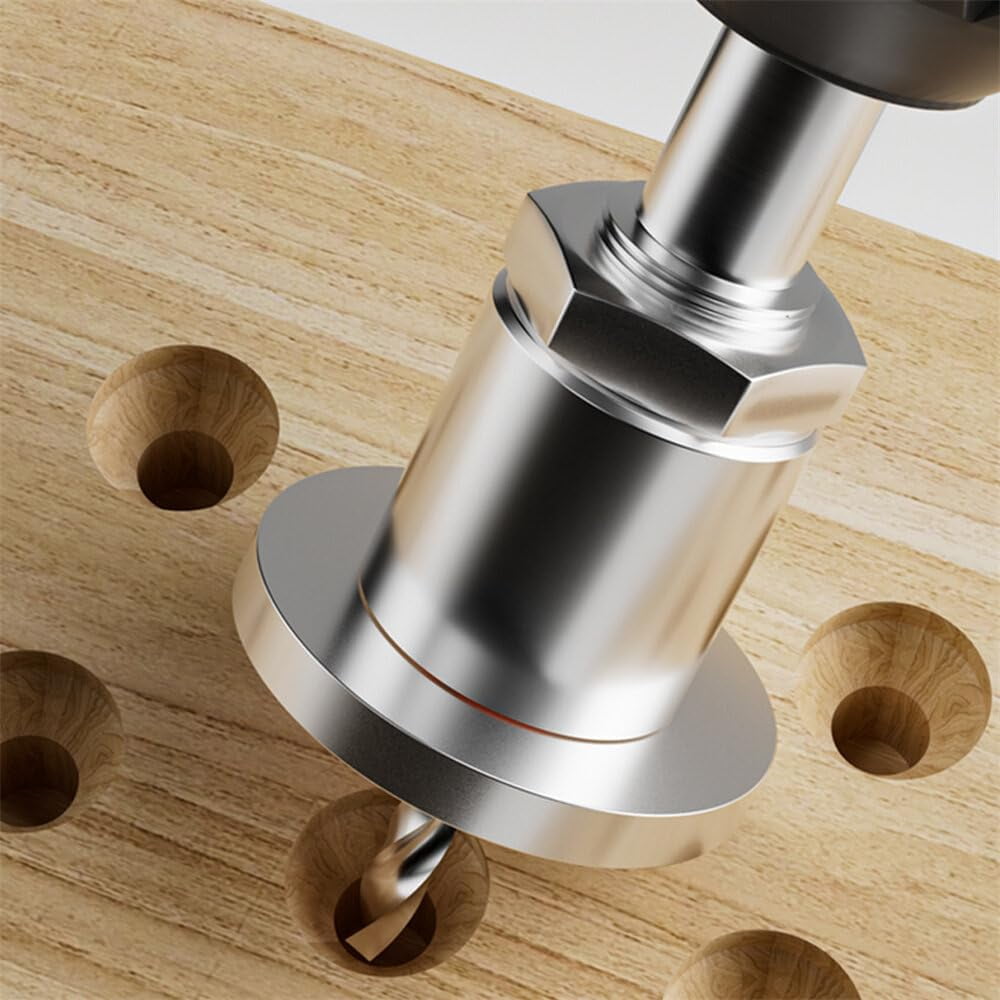 5PCS 8mm Shank Drill Bit Set with 2.8-4mm Adjustable Countersink and Limit Stop Alloy Head