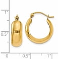 thumbnail image 4 of 14K Yellow Gold Hoop Earrings - 19mm, 4 of 6