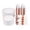 Rose Gold, variant on Partyware Silver Dinnerware Set for 10 Guests, Silver Plastic Plates with Disposable Cutlery, Plates, Plates, Rolled Napkins with Silverware for Wedding/Birthday