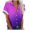 Purple, variant on Scyoekwg Womens Summer Tops Turndown Neck Button Shirts Loose Lightweight Trendy Gradient Color Blouses (Black,L)