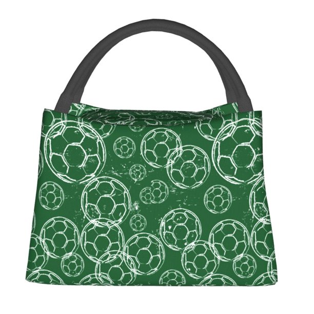 Fotbe Soccer Bolsa Térmica Portátil con Estampado, Bolsa de Entrega de Alimentos Aislada, Bolsa Reutilizable de Gran Capacidad para Comidas y Supermercado