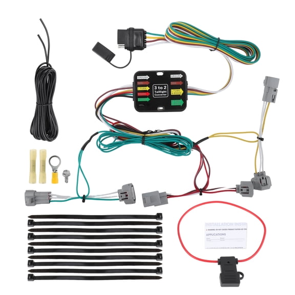 4 Pin Trailer Wiring Harness 56349 Towing Hitch Wiring Kit for Toyota Tacoma 2016-2023 Connector Towing Harness Converter