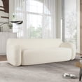 thumbnail image 2 of Whalemon Mid-Century Modern Curved Design 3-Seater Casual Sofa, Beige, 2 of 17