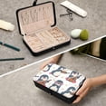 thumbnail image 7 of SKYSONIC Penguin Travel Jewelry Box PU Leather Jewelry Organizer Ideal Gift for Women Girls, Portable Mini Jewelry Travel Case for Earrings Rings Necklaces Bracelets, 7 of 7