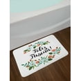 thumbnail image 2 of Spanish Bath Mat, Feliz Pascua Happy Easter Celebration with Floral Wreath Greeting Joy Calligraphy, Plush Bathroom Decor Mat with Non Slip Backing, 29.5" X 17.5", Multicolor, by Ambesonne, 2 of 2