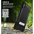 thumbnail image 3 of Case for iPhone Xs Max, Black Tri-Shield Rugged Cover [with Metal Kickstand + Wrist Strap Lanyard] for Apple iPhone Xs Max (Size 6.5" model) (iPhone 10s Max), 3 of 6