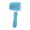 Blue, variant on Pet Fine Tooth Comb, Dog Detangling Brush, Cat Hair Remover, Lightweight Square Grooming Tool for Loose Fur and Daily Coat Maintenance, Gentle Cleaning,Gray