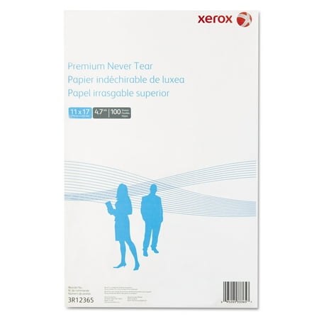 Xerox Revolution Premium Never Tear Paper, 11 x 17, 4.7 mil, 92 Bright, White, 100/PK