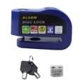 thumbnail image 1 of Cerradura de freno de disco con alarma para cicleta, candados universales duraderos antipérdida para cicleta, bloqueo de disco de rueda de seg Azul, 1 of 8