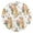 Gold, variant on Capybara with Flowers Hearts Valentine Round Wall Clock Silent Analog Battery Operated Gold Pointer Home Decor 9.84" Diameter