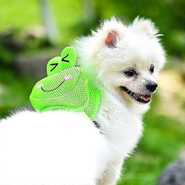Dog Backpack Cute Frog Shape Self Carrier Harness Adjustable Puppy Bag Vest For Travel Camping Hiking