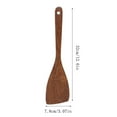 thumbnail image 3 of Tunhigl Non-Stick Wooden Spatula Set - Eco-Friendly Kitchen Cooking Tools with Extended Handle for Safe, Scratch-Free Cooking Brown, 3 of 5