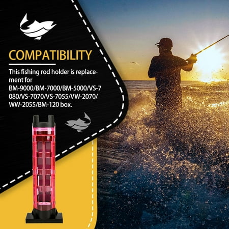 Fishing Box Rod Holder External Adjustable Fish Pole Barrel Vertical ...