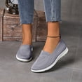 thumbnail image 2 of YOUYEDIAN Loafers for Women Fashion Slip On Breathable Sport Comfy Casual Flats Versatile Mesh Knit Round Toe Walking Shoes, 2 of 5