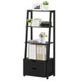 thumbnail image 2 of Resenkos Bookshelf,Shelf, Open Bookcase Book Shelf,Storage Shelf Unit Plant Stand,4-Tier Ladder Bookshelf Storage Display with 2 Drawers, 2 of 6