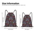 thumbnail image 2 of Xecao Snakes And Snake Fruit Pattern Sports Drawstring Backpack - String Swim Gym Bag with Wet Proof Pocket for Women&Men-Small, 2 of 6