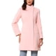 thumbnail image 1 of Abrigo de cuello alto Inspire Chic para mujer, abrigo de invierno de manga larga, color rosa, 1 of 6
