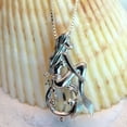 thumbnail image 3 of AYYUFE Love Sitting Mermaid Shape Pearl Bead Cage Locket Pendant Necklace, 3 of 5
