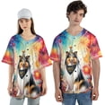 thumbnail image 4 of Hello 2025 Collie Celebrates Happy New Year Firework Balloon All Over Print 3D Baseball Shirt Collie Dog Lover Gifts Idea Softball Sport - 02024, 4 of 6